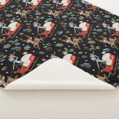Rick and Morty | Christmas Reindeer Sleigh Pattern Sherpadecke (3/4)