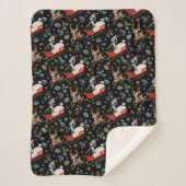 Rick and Morty | Christmas Reindeer Sleigh Pattern Sherpadecke (Vorderseite)