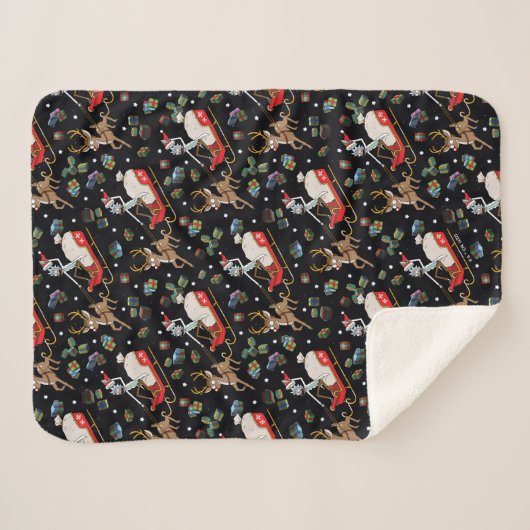 Rick and Morty | Christmas Reindeer Sleigh Pattern Sherpadecke (Vorderseite (Horizontal))
