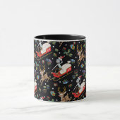 Rick and Morty Christmas Reindeer Sleigh Pattern Tasse (Zentrum)