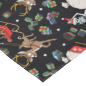 Rick and Morty Christmas Reindeer Sleigh Pattern Tischdecke (Schrägansicht)