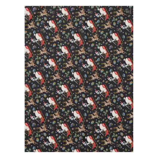 Rick and Morty Christmas Reindeer Sleigh Pattern Tischdecke (Vorderseite)