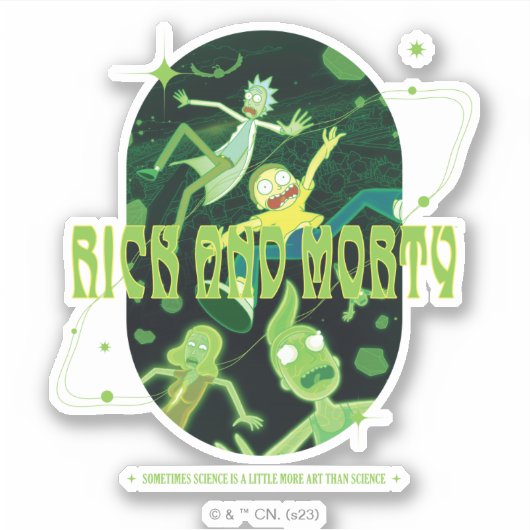 Rick and Morty Falling Quote Abzeichen Aufkleber (Vorderseite)