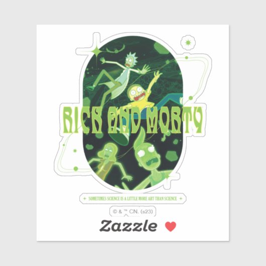 Rick and Morty Falling Quote Abzeichen Aufkleber (Blatt)