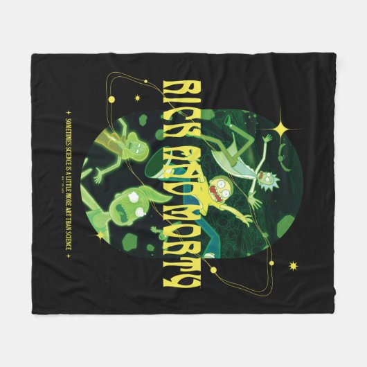 Rick and Morty Falling Quote Abzeichen Fleecedecke (Vorderseite (Horizontal))