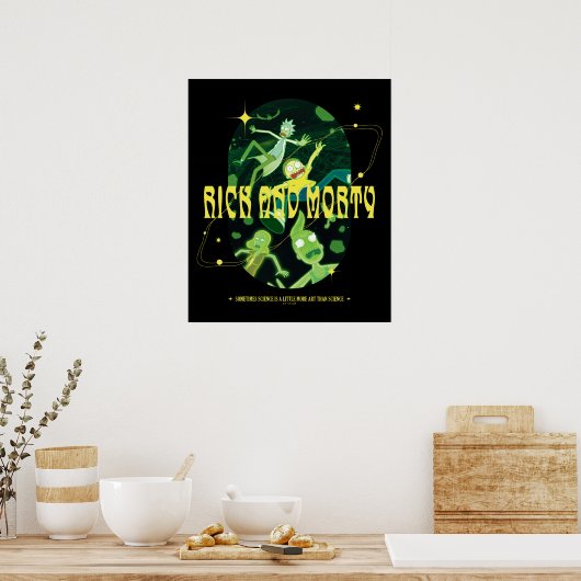 Rick and Morty Falling Quote Abzeichen Poster (Küche)