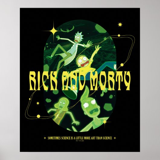 Rick and Morty Falling Quote Abzeichen Poster (Vorne)