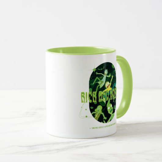 Rick and Morty Falling Quote Abzeichen Tasse (VorderseiteRechts)