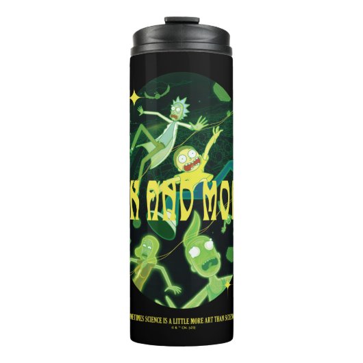 Rick and Morty Falling Quote Abzeichen Thermosbecher (Vorderseite)