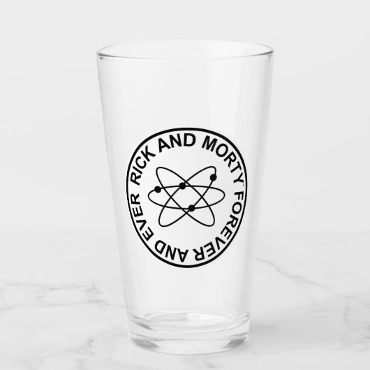 Rick and Morty Forever and Ever Atomic Abzeichen Glas (Vorderseite)