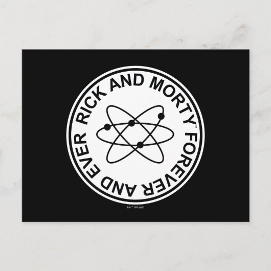 Rick and Morty Forever and Ever Atomic Abzeichen Postkarte (Vorderseite)