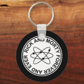 Rick and Morty Forever and Ever Atomic Abzeichen Schlüsselanhänger (Rückseite)