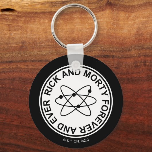 Rick and Morty Forever and Ever Atomic Abzeichen Schlüsselanhänger (Vorderseite)