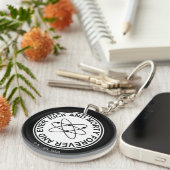 Rick and Morty Forever and Ever Atomic Abzeichen Schlüsselanhänger (Vorderseite rechts)