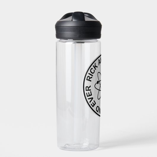 Rick and Morty Forever and Ever Atomic Abzeichen Trinkflasche (Vorderseite)