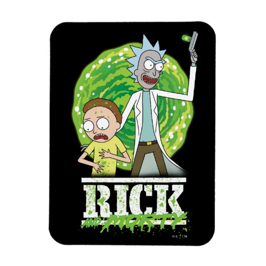 RICK AND MORTY™ | Grüner Spritzer Magnet (Vertikal)