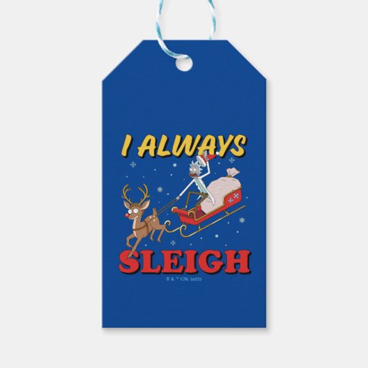 Rick and Morty | I Always Sleigh Geschenkanhänger (Vorderseite)