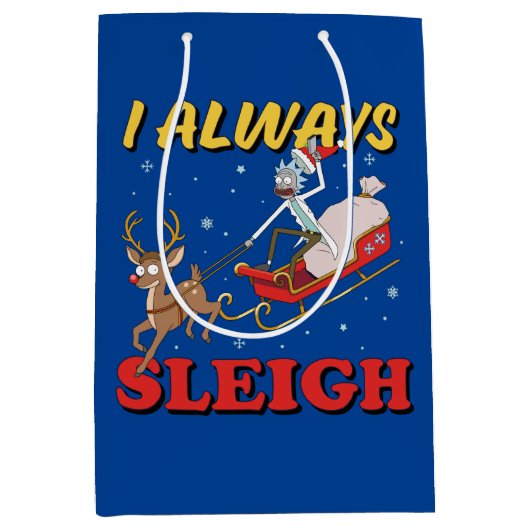 Rick and Morty | I Always Sleigh Mittlere Geschenktüte (Vorderseite)
