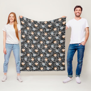 Rick and Morty Lightning Pattern Fleecedecke