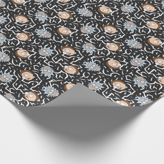 Rick and Morty Lightning Pattern Geschenkpapier (Ecke)