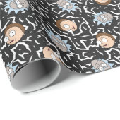 Rick and Morty Lightning Pattern Geschenkpapier (Rolleneckpunkt)