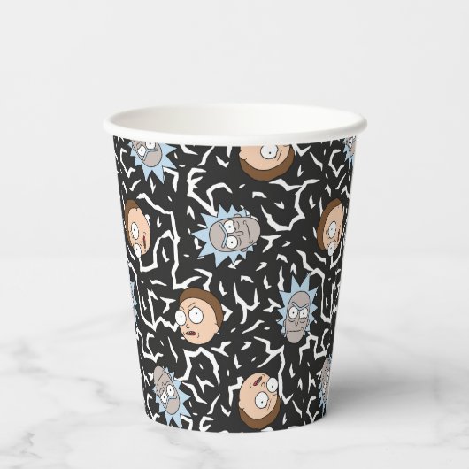 Rick and Morty Lightning Pattern Pappbecher (Rückseite)