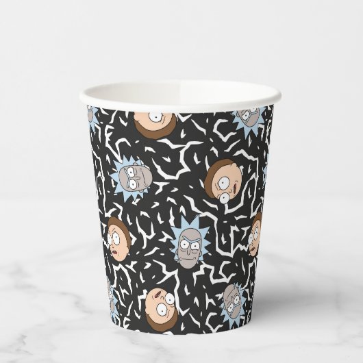 Rick and Morty Lightning Pattern Pappbecher (Links)