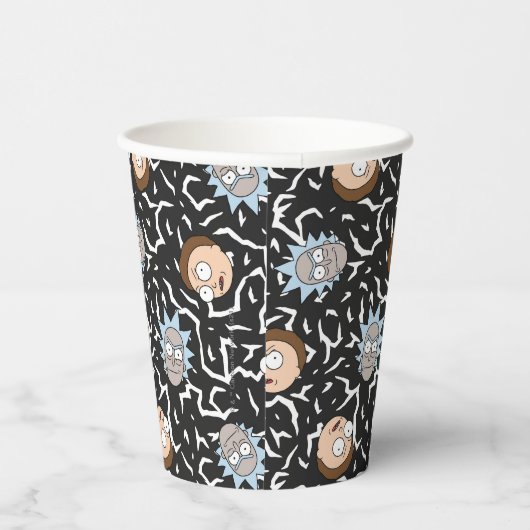 Rick and Morty Lightning Pattern Pappbecher (Rechts)