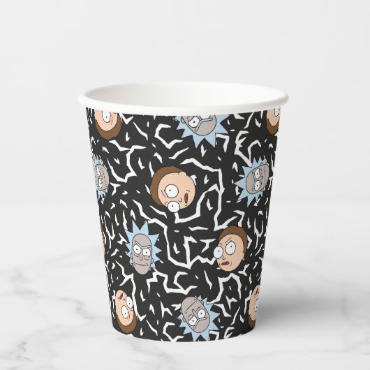 Rick and Morty Lightning Pattern Pappbecher (Vorderseite)