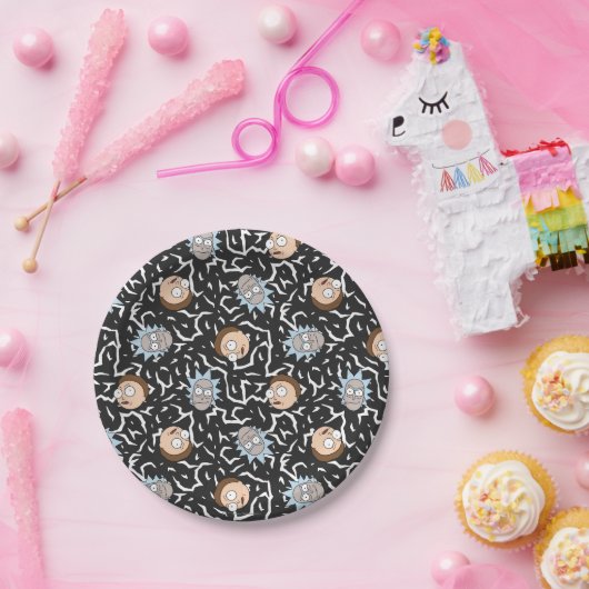 Rick and Morty Lightning Pattern Pappteller (Party)