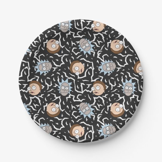 Rick and Morty Lightning Pattern Pappteller (Vorderseite)