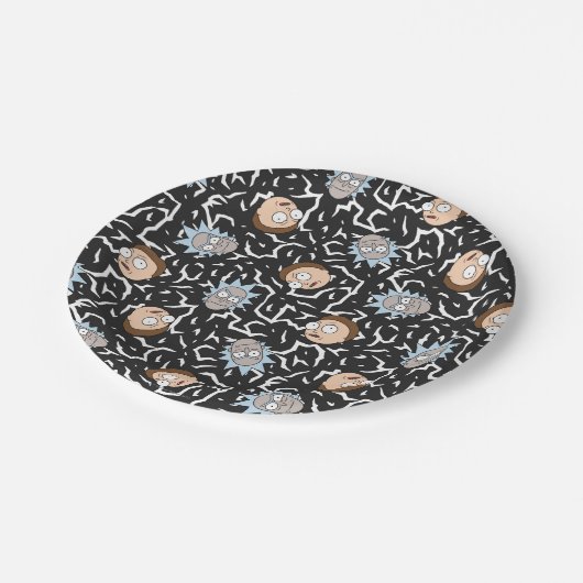 Rick and Morty Lightning Pattern Pappteller (Schrägansicht)