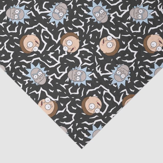 Rick and Morty Lightning Pattern Seidenpapier (Ausschnitt)