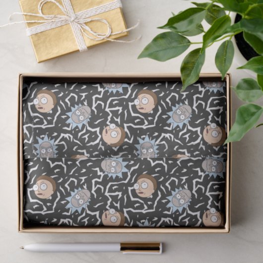 Rick and Morty Lightning Pattern Seidenpapier (Geschenk)