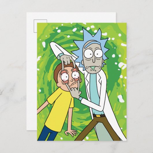 RICK AND MORTY™ Look At Einladungspostkarte (Vorne/Hinten)
