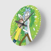 RICK AND MORTY™ Look At Runde Wanduhr (Winkel)