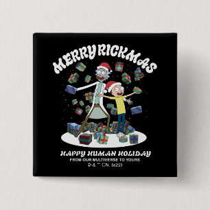 Rick and Morty   Merry Rickmas Presents Button