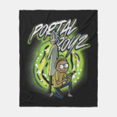 Rick and Morty - Portal Boyz Fleecedecke (Vorderseite)