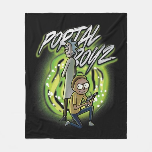 Rick and Morty - Portal Boyz Fleecedecke (Vorderseite)