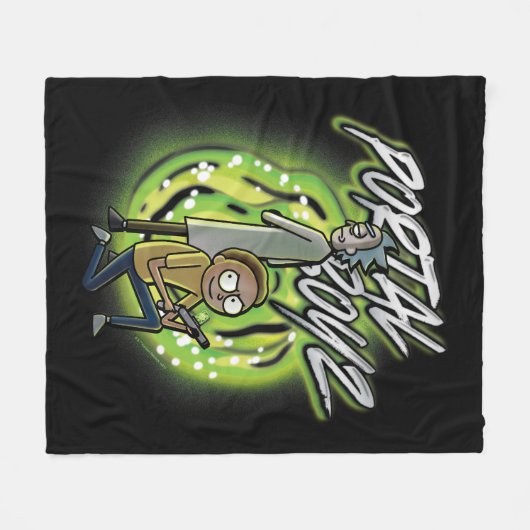 Rick and Morty - Portal Boyz Fleecedecke (Vorderseite (Horizontal))