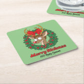 Rick and Morty | Reindeer Morty Merry Rickmas Rechteckiger Pappuntersetzer (angewinkelt)