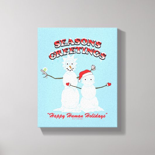 Rick and Morty | Snowmen Season's Greetings Leinwanddruck (Vorderseite)