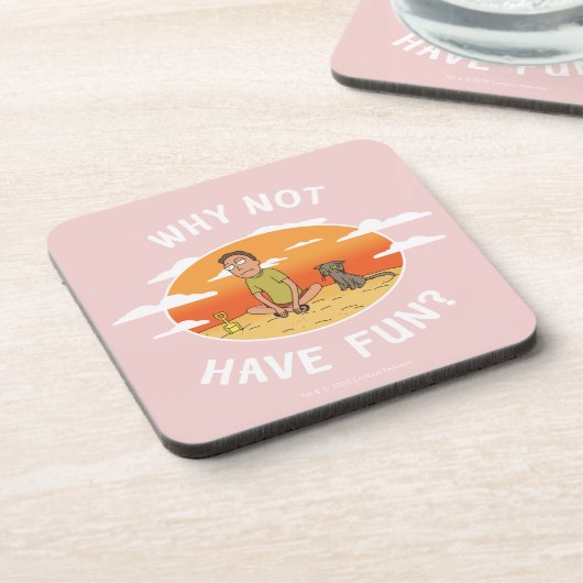 RICK AND MORTY™ | Why Not Have Fun Getränkeuntersetzer (Linke Seite)