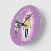 RICK AND MORTY™ | You Live With The Consequences Runde Wanduhr (Winkel)