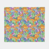 Rick Apokalypse Party Alien Pattern Fleecedecke (Vorderseite (Horizontal))