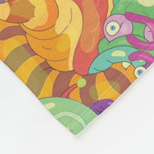 Rick Apokalypse Party Alien Pattern Fleecedecke (Ecke)