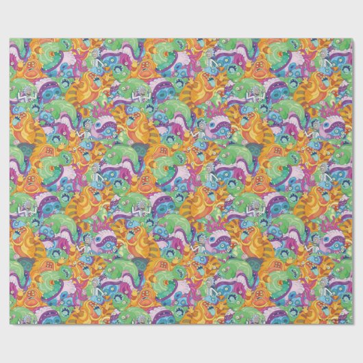 Rick Apokalypse Party Alien Pattern Geschenkpapier (Flach)