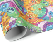 Rick Apokalypse Party Alien Pattern Geschenkpapier (Rolleneckpunkt)