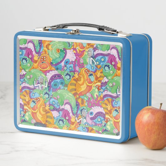 Rick Apokalypse Party Alien Pattern Metall Brotdose (Beispiel)