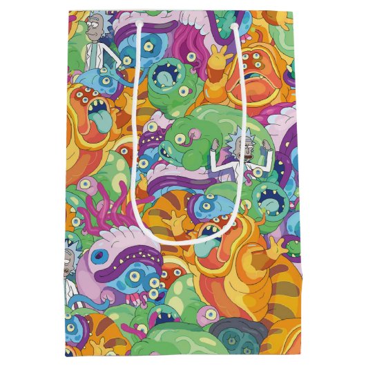 Rick Apokalypse Party Alien Pattern Mittlere Geschenktüte (Rückseite)